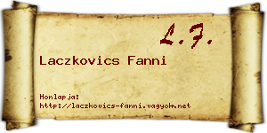 Laczkovics Fanni névjegykártya