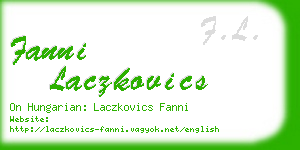 fanni laczkovics business card
